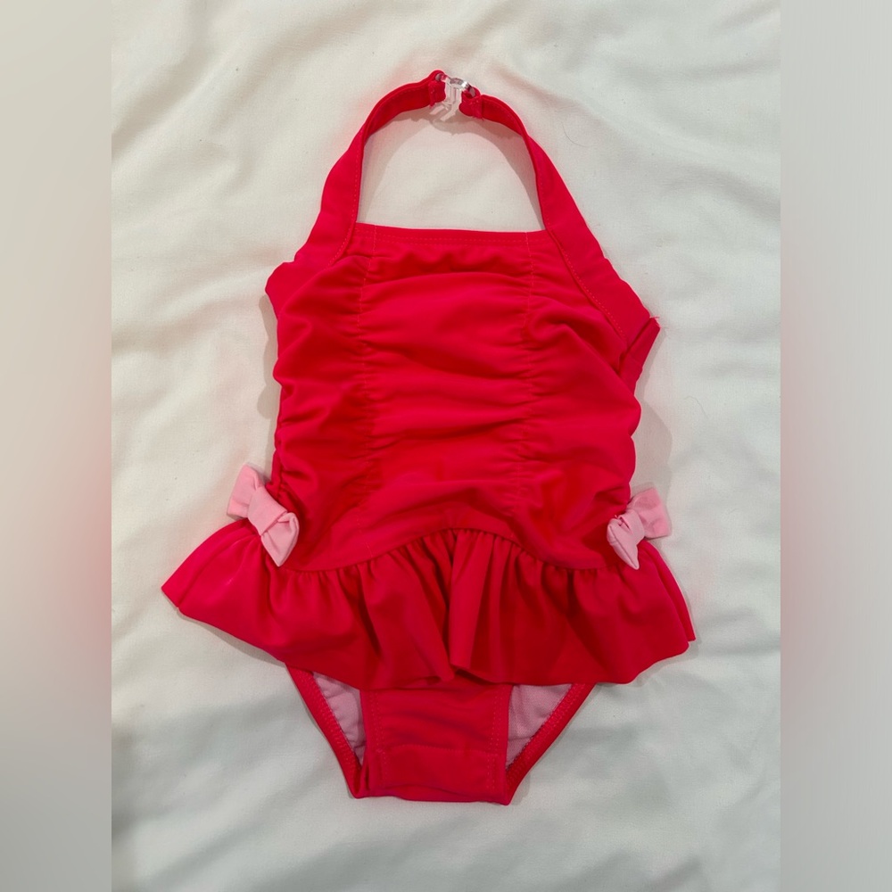 Cat & Jack Pink One Piece Swimsuit Bathing Suit 9 Months